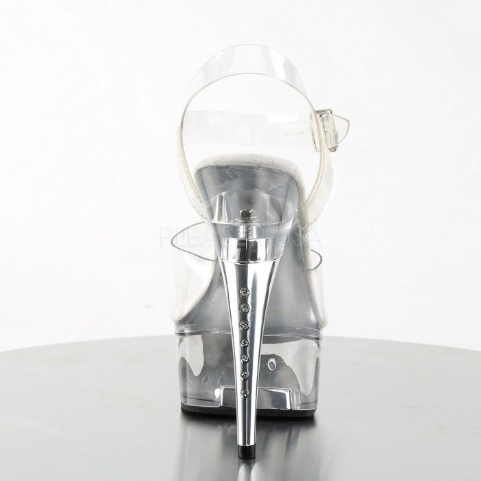 Pleaser プリーザー サンダル 厚底 クリア 15 cm ヒール レディース メンズ ラインストーン アンクルストラップ ハイヒール 大きいサイズ 靴 メタルヒール 取寄 | Pleaser | 03