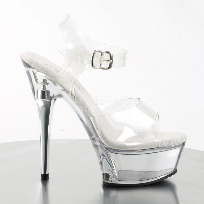 Pleaser プリーザー サンダル 厚底 クリア 15 cm ヒール レディース メンズ ラインストーン アンクルストラップ ハイヒール 大きいサイズ 靴 メタルヒール 取寄 | Pleaser | 04