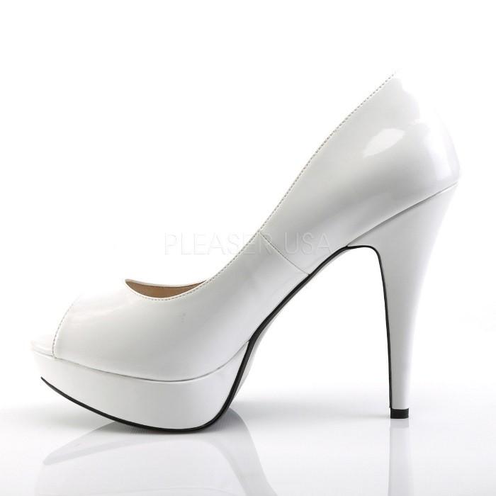Pleaser プリーザー パンプス 厚底 白 ホワイト エナメル 13 cm ヒール 高め レディース メンズ ハイヒール ピンヒール ピープトゥ 靴 大きいサイズ 取寄 | Pleaser | 02