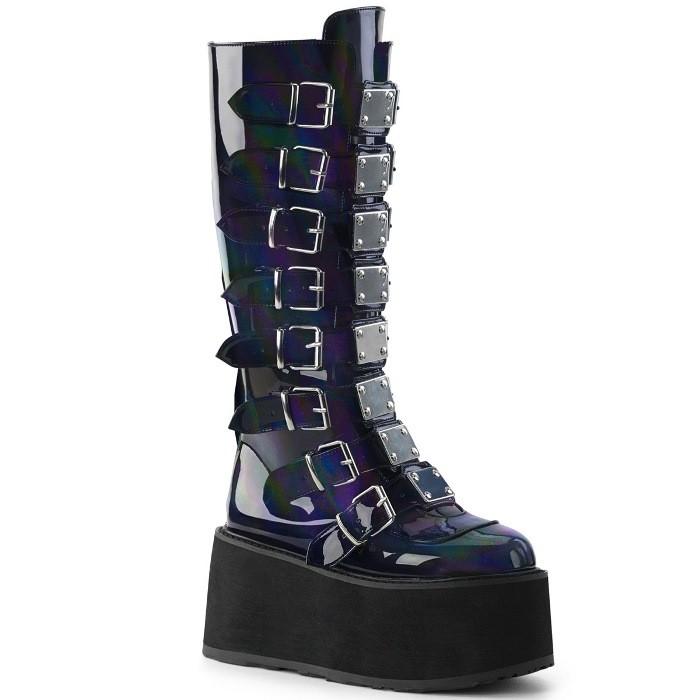 Pleaser demonia デモニア ロングブーツ 厚底 9cm ヒール 黒 Pleaser demonia デモニア ロングブーツ 厚底 9cm ヒール 黒