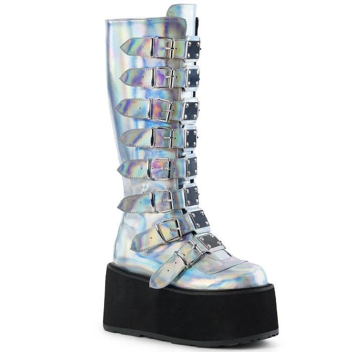 Pleaser demonia デモニア ロングブーツ 厚底 ラバーソール 9 cm Pleaser demonia デモニア ロングブーツ 厚底 ラバーソール 9 cm