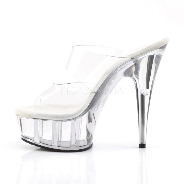 キャバ ヒール クリア ミュール サンダル 厚底 Pleaser プリーザー 15 cm ヒール クリアヒール ハイヒール ピンヒール 大きいサイズ 靴 レディース メンズ 取寄 | Pleaser | 02