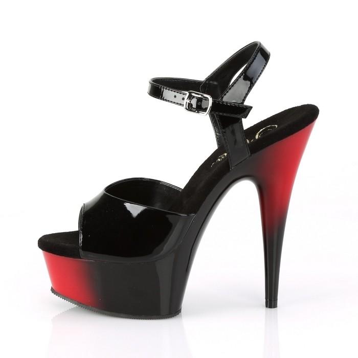 キャバ ヒール サンダル 厚底 Pleaser プリーザー 15 cm ヒール ストラップ ハイヒール 赤 レッド 黒 ブラック エナメル 大きいサイズ レディース メンズ 取寄 | Pleaser | 02