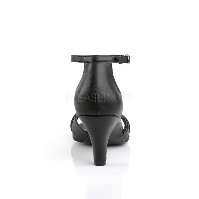 Pleaser プリーザー サンダル ローヒール 大きいサイズ 黒 ブラック 合皮 7 cm ヒール 8 cm ヒール 低め レディース メンズ ピンヒール アンクルストラップ 取寄 | Pleaser | 03