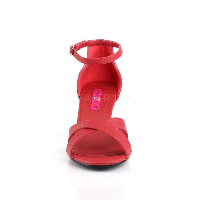 Pleaser プリーザー サンダル ローヒール 大きいサイズ 小さいサイズ 赤 レッド 7 cm ヒール 8 cm ヒール 低め レディース メンズ ピンヒール ストラップ 取寄 | Pleaser | 01