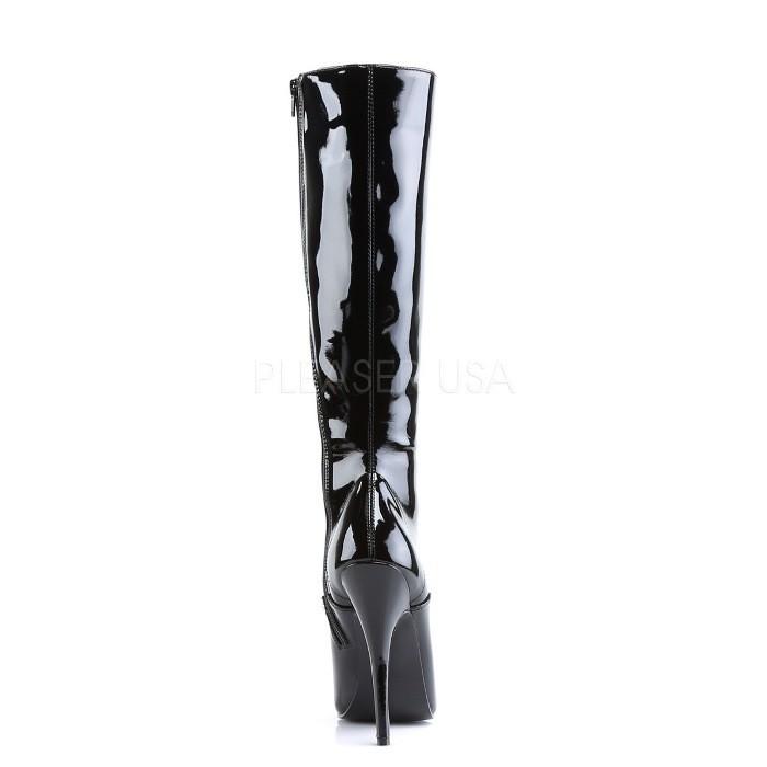 Pleaser プリーザー ハイヒール ロングブーツ 大きいサイズ 黒 ブラック エナメル 15 cm ヒール 高め レディース メンズ ポインテッドトゥ 編み上げ 取寄 | Pleaser | 03
