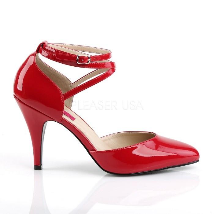 Pleaser プリーザー ハイヒール パンプス 大きいサイズ 小さいサイズ 赤 レッド エナメル 10 cm ヒール 高め レディース メンズ ピンヒール ストラップ 取寄 | Pleaser | 04