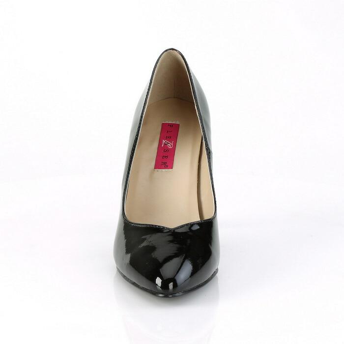 黒いレザーハイヒールパンプス dimples_8220bpu1