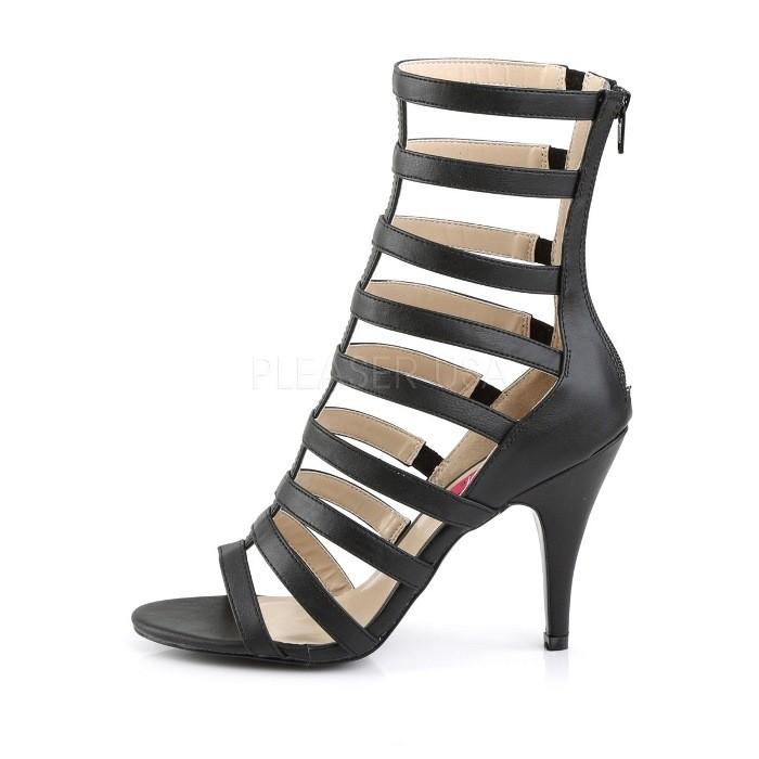 Pleaser プリーザー ハイヒール サマーブーツ 大きいサイズ 小さいサイズ 黒 ブラック 合皮 10 cm ヒール 高め レディース メンズ オープントゥ ジッパー 取寄 | Pleaser | 02