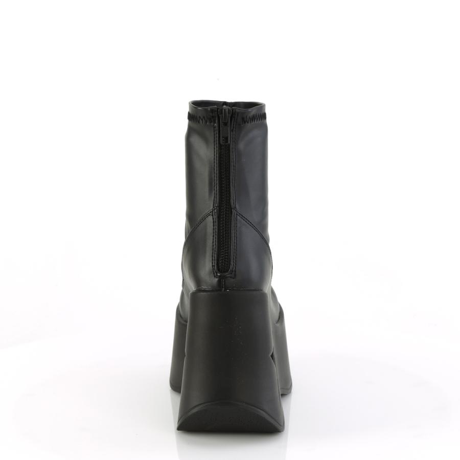demonia デモニア 厚底 ショート ブーツ アンクルブーツ 13 cm ヒ ール 黒 ブラック ビーガンレザー スター 大きいサイズ レディ ース メンズ DYNAMITE-100 取寄 | Pleaser | 03
