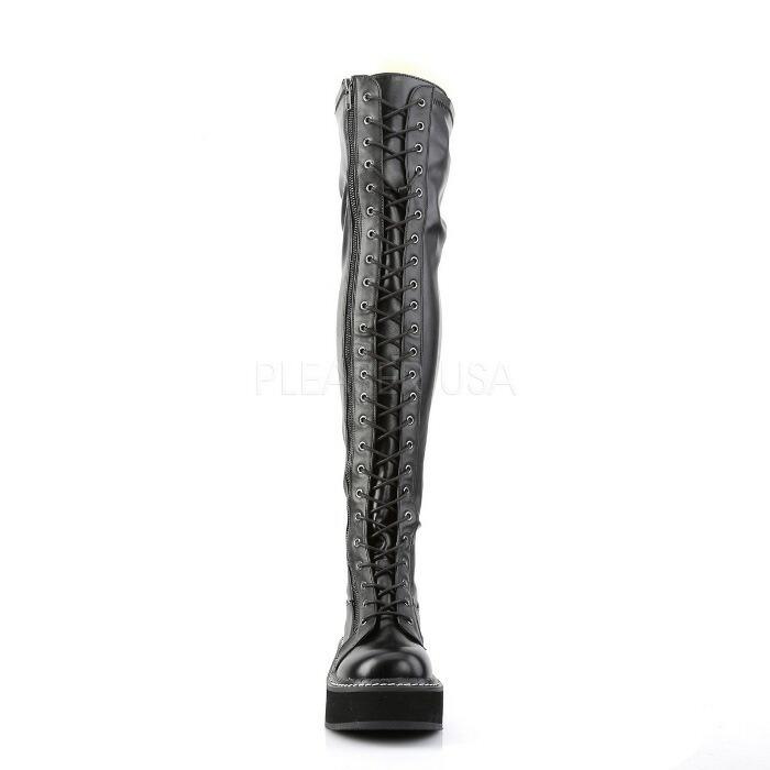 DEMONIA by PLEASER編み上げ サイハイ ブーツ Pleaser（プリーザー） demonia デモニア サイハイブーツ 厚底