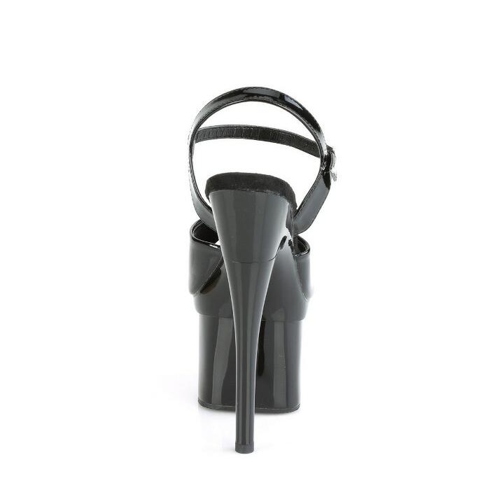 キャバ サンダル 厚底 Pleaser プリーザー 18 cm ヒール ハイヒール ピンヒール エナメル 黒 ブラック ストラップ 靴 超厚底 レディース メンズ シューズ 取寄 | Pleaser | 03