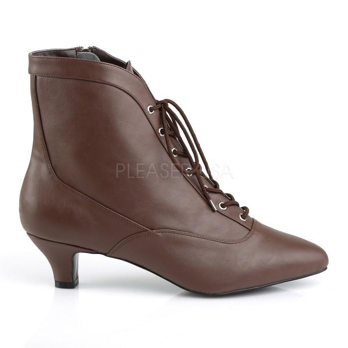 Pleaser プリーザー ショートブーツ ローヒール 大きいサイズ 小さいサイズ 茶 ブラウン 5 cm ヒール レディース メンズ ピンヒール 編み上げ レースアップ 取寄 | Pleaser | 04
