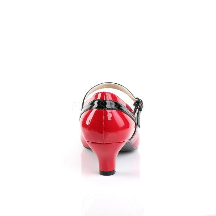 Pleaser プリーザー パンプス ローヒール 大きいサイズ 小さいサイズ 赤 レッド 黒 ブラック エナメル 5 cm ヒール 低め レディース メンズ 甲ストラップ 取寄 | Pleaser | 03