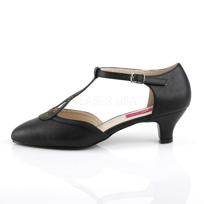 Pleaser プリーザー パンプス ローヒール 大きいサイズ 小さいサイズ 黒 ブラック 合皮 5 cm ヒール 低め レディース メンズ Tストラップ サイドオープン 取寄 | Pleaser | 02