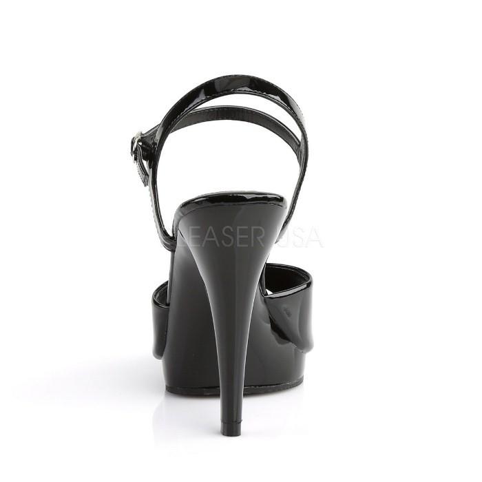 キャバ ヒール サンダル Pleaser プリーザー 11 cm 12 センチ ヒール 黒 ブラック エナメル ハイヒール ストラップ 靴 大きいサイズ レディース メンズ 取寄 | Pleaser | 03