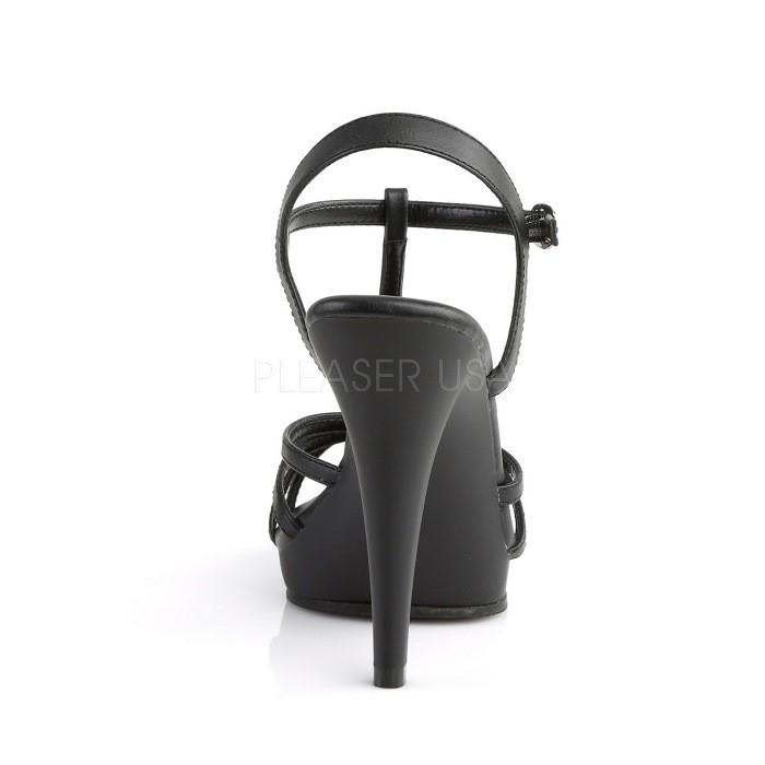 キャバ ヒール サンダル Pleaser プリーザー 11 cm 12 センチ ヒール 黒 ブラック つや消し ストラップ ハイヒール 大きいサイズ 靴 レディース メンズ 取寄 | Pleaser | 03