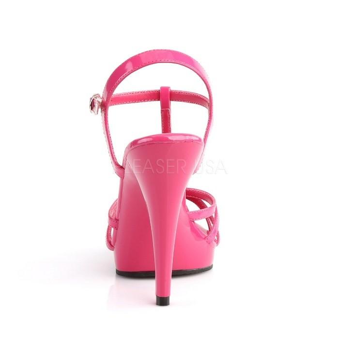 キャバ ヒール サンダル Pleaser プリーザー 11 cm 12 センチ ヒール ホットピンク エナメル ストラップ ハイヒール 大きいサイズ  靴 レディース メンズ 取寄 | Pleaser | 03