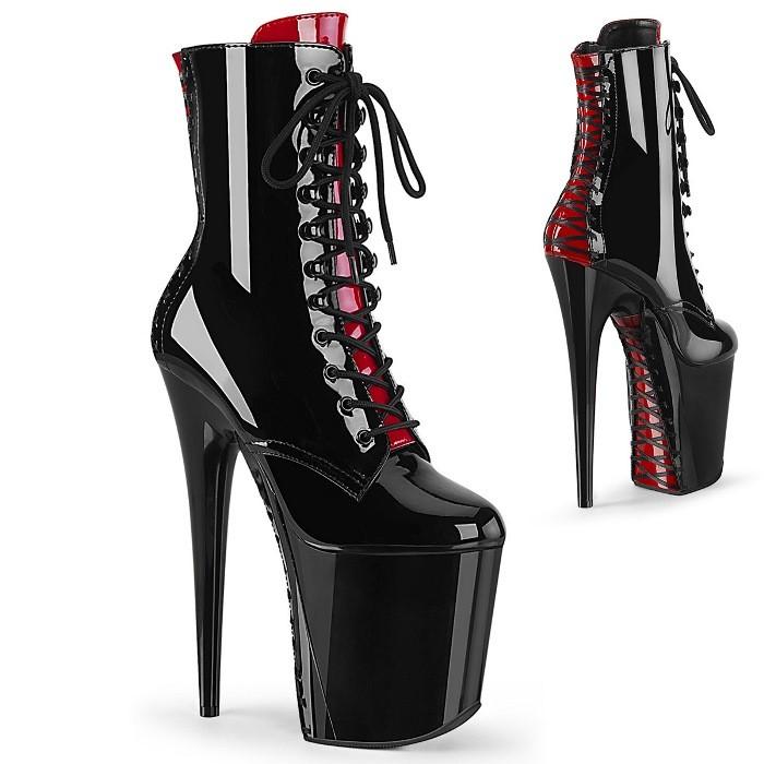 Pleaser プリーザー 20cm ヒール ショートブーツ 厚底 黒 Pleaser プリーザー 20cm ヒール ショートブーツ 厚底 黒