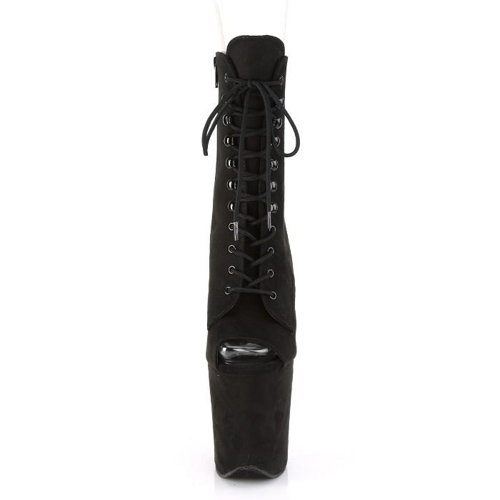 Pleaser プリーザー 20cm ヒール ショートブーツ 厚底 黒
