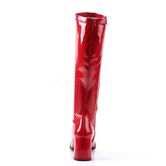 ロングブーツ レディース メンズ ローヒール ストレッチ 大きいサイズ 小さいサイズ ブーツ Pleaser プリーザー 8cm ヒール 赤 レッド エナメル ファスナー 即納｜dimples｜04