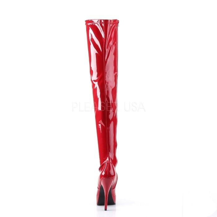 Pleaser プリーザー ニーハイブーツ サイハイブーツ 厚底 赤 レッド エナメル 13 cm ヒール レディース メンズ ハイヒール 大きいサイズ 小さいサイズ 靴 取寄 | Pleaser | 03