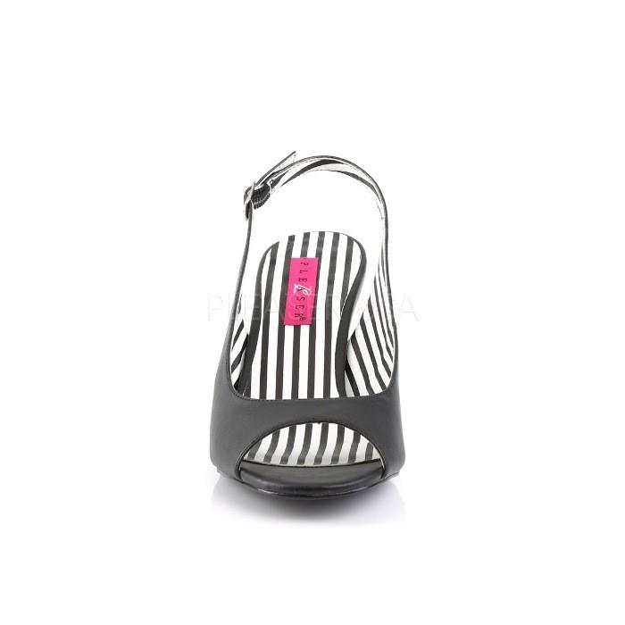 Pleaser プリーザー パンプス ローヒール 大きいサイズ 小さいサイズ 黒 ブラック 合皮 7 cm ヒール 8 cm ヒール 低め レディース メンズ オープントゥ 取寄 | Pleaser | 01