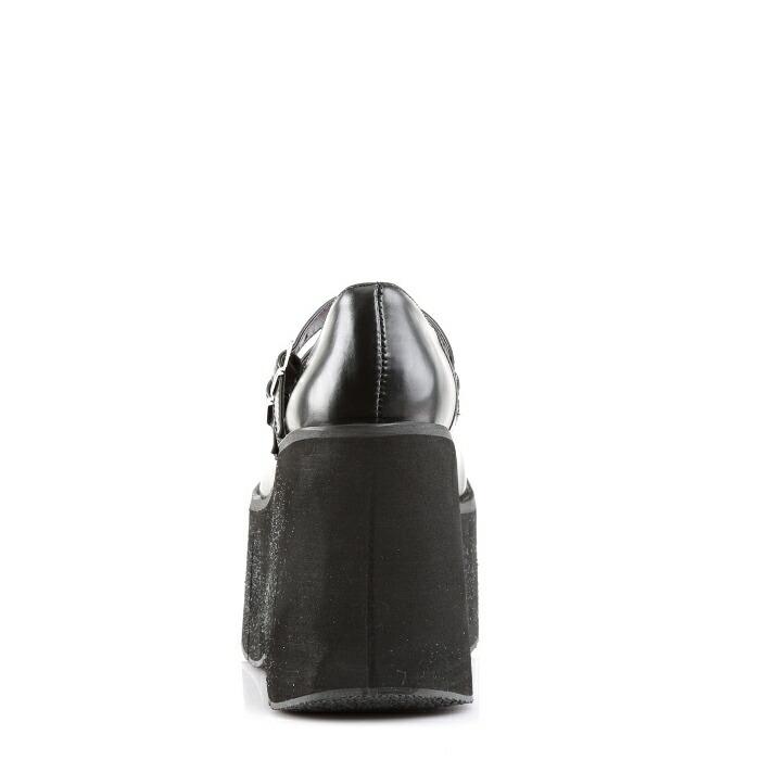 demonia デモニア パンプス 厚底 ウェッジソール 11.5 cm ヒール 黒 ブラック 合皮 ダブルストラップ 小さいサイズ 大きいサイズ 靴 レディース メンズ 取寄 | Pleaser | 03