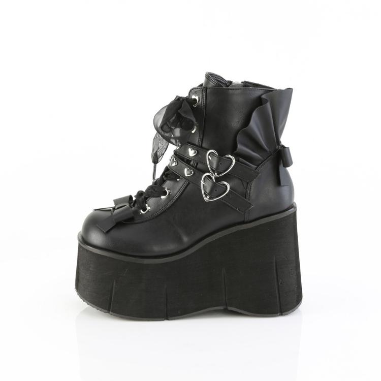 demonia デモニア 厚底 ブーツ ショートブーツ ウェッジソール 11cm 12cm ヒール 黒 ブラック つや消し 合皮 ジッパー 靴 レディース メンズ KERA-55 取寄 | Pleaser | 02