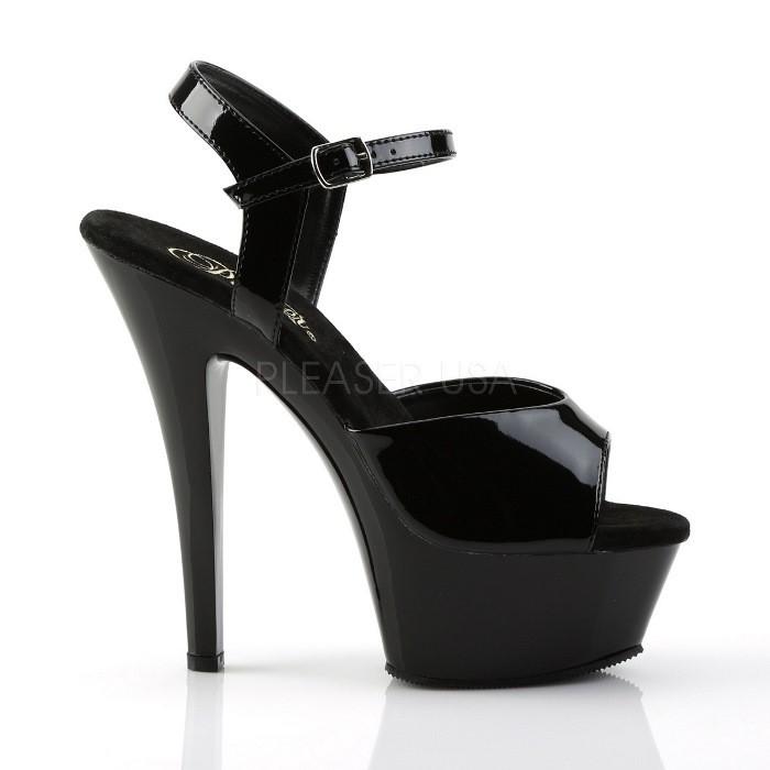 Pleaser 黒 ハイヒール クリアストラップ　ポールダンス プリーザー Pleaser（プリーザー） 厚底 サンダル レディース メンズ 15 cm ヒール