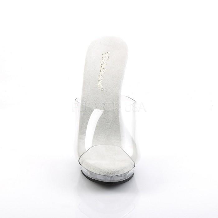 Pleaser プリーザー キャバ ヒール ミュール サンダル クリア 13 cm ヒール 高め レディース メンズ オープントゥ ピンヒール 大きいサイズ 靴 即納 取寄 | Pleaser | 01