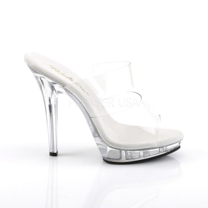 Pleaser プリーザー キャバ ヒール ミュール サンダル クリア 13 cm ヒール 高め レディース メンズ ストラップ ピンヒール ハイヒール 大きいサイズ 靴 取寄 | Pleaser | 04