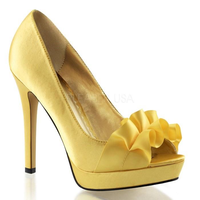 Pleaser（プリーザー） ピープトゥ 厚底 ハイヒール パンプス 12 cm