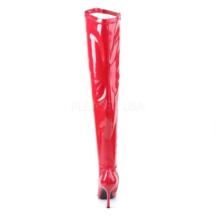 Pleaser プリーザー ニーハイブーツ サイハイブーツ ハイヒール 大きいサイズ 赤 レッド エナメル 9 cm ヒール 10 cm ヒール 低め レディース メンズ 取寄 | Pleaser | 03