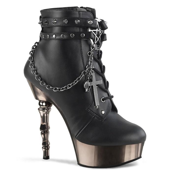 Pleaser demonia デモニア ショートブーツ 厚底 14 cm ヒール 黒 