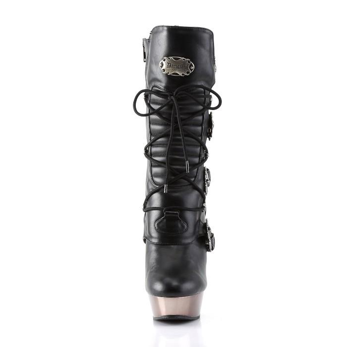 Pleaser demonia デモニア ミドルブーツ 厚底 14 cm ヒール 黒
