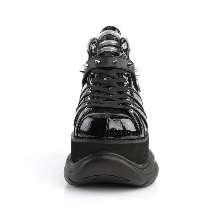 Pleaser demonia デモニア スニーカー 厚底 7.5 cm ヒール 黒 Pleaser demonia デモニア スニーカー 厚底 7.5 cm ヒール 黒