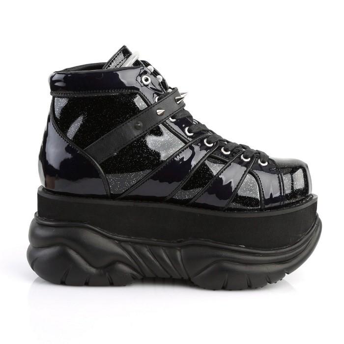 Pleaser demonia デモニア スニーカー 厚底 7.5 cm ヒール 黒 Pleaser demonia デモニア スニーカー 厚底 7.5 cm ヒール 黒