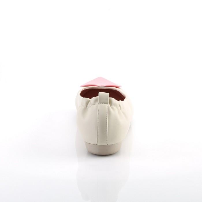 Pleaser プリーザー パンプス ぺたんこ フラットシューズ クリーム 合皮 ハート付き ラウンドトゥ レディース メンズ 大きいサイズ 小さいサイズ シューズ 取寄 | Pleaser | 03