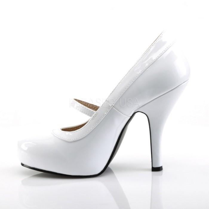 Pleaser プリーザー パンプス レディース メンズ 11.5cm ヒール 白 ホワイト エナメル スナップボタン式  アーモンドトゥ ハイヒール 大きいサイズ あり 取寄 | Pleaser | 02