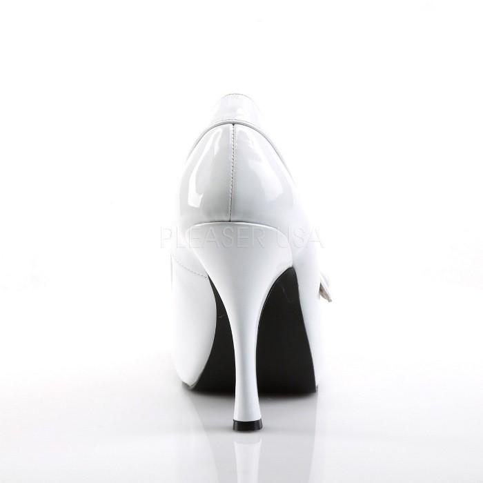 Pleaser プリーザー パンプス レディース メンズ 11.5cm ヒール 白 ホワイト エナメル スナップボタン式  アーモンドトゥ ハイヒール 大きいサイズ あり 取寄 | Pleaser | 03