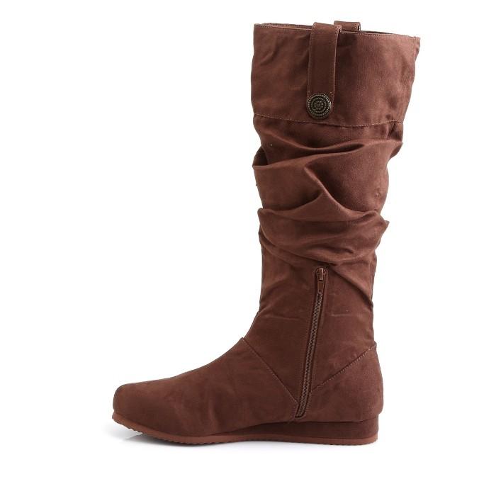 Pleaser プリーザー ローヒール ブーツ メンズ 低め 茶 ブラウン スエード くしゅくしゅ カジュアル ハーフブーツ ミドルブーツ 男性用 大きいサイズ あり 取寄 | Pleaser | 02