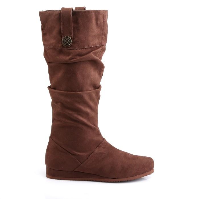 Pleaser プリーザー ローヒール ブーツ メンズ 低め 茶 ブラウン スエード くしゅくしゅ カジュアル ハーフブーツ ミドルブーツ 男性用 大きいサイズ あり 取寄 | Pleaser | 04