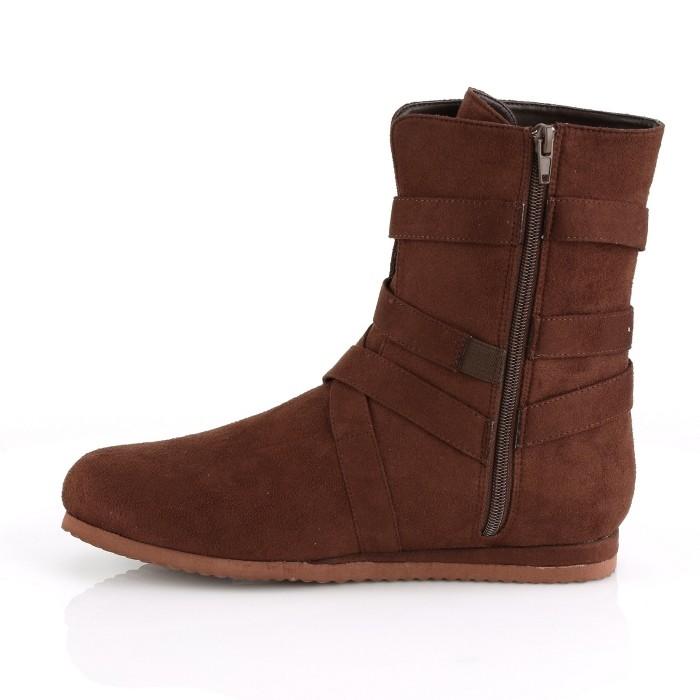 Pleaser プリーザー ローヒール ブーツ メンズ 低め 茶 ブラウン スエード シューズ アンクルブーツ アンクル丈 ブーツイン 靴 男性用 大きいサイズ あり 取寄 | Pleaser | 02