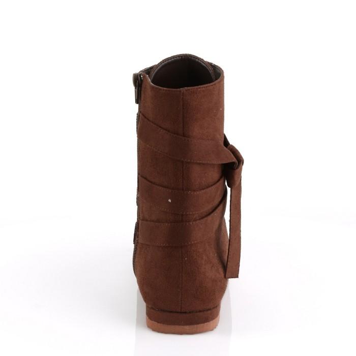 Pleaser プリーザー ローヒール ブーツ メンズ 低め 茶 ブラウン スエード シューズ アンクルブーツ アンクル丈 ブーツイン 靴 男性用 大きいサイズ あり 取寄 | Pleaser | 03