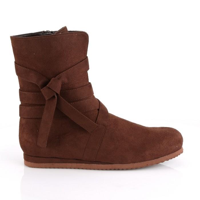 Pleaser プリーザー ローヒール ブーツ メンズ 低め 茶 ブラウン スエード シューズ アンクルブーツ アンクル丈 ブーツイン 靴 男性用 大きいサイズ あり 取寄 | Pleaser | 04