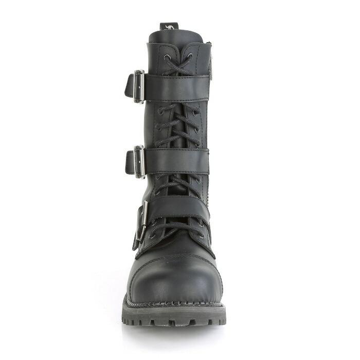 Demonia◇レースアップブーツ/24.5cm/BLK/フェイクレザー Demonia