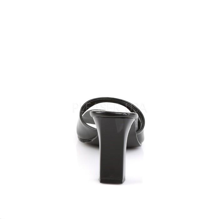 Pleaser プリーザー ミュール サンダル レディース メンズ 8 cm ヒール 黒 ブラック スクエアヒール オープントゥ 靴 シューズ 大きいサイズ 小さいサイズ 取寄 | Pleaser | 03