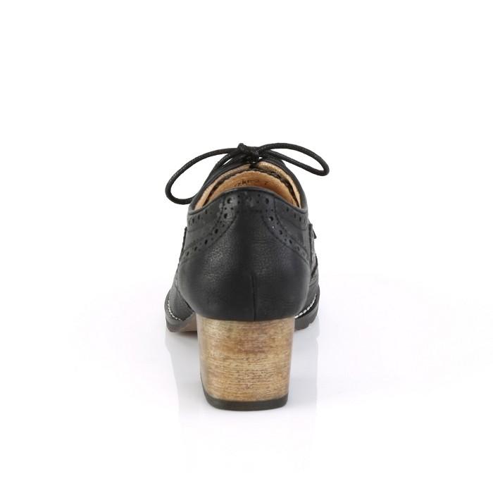 Pleaser プリーザー ローヒール オックスフォード シューズ レディース メンズ 5 cm ヒール 低め 黒 ブラック 合皮 編み上げ ブロックヒール 大きいサイズ 取寄 | Pleaser | 03