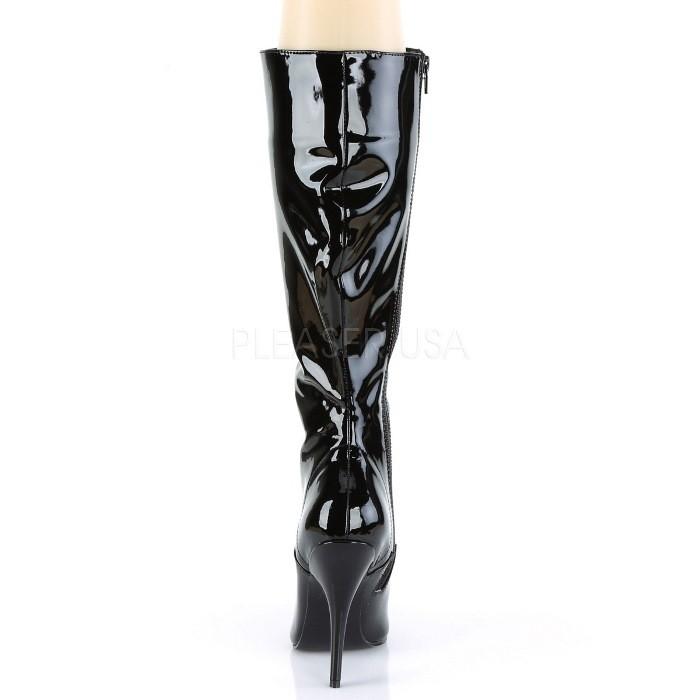 Pleaser プリーザー ハイヒール ロングブーツ 大きいサイズ 小さいサイズ 黒 ブラック エナメル 13cm ヒール レディース メンズ ポインテッドトゥ 編み上げ 取寄 | Pleaser | 03